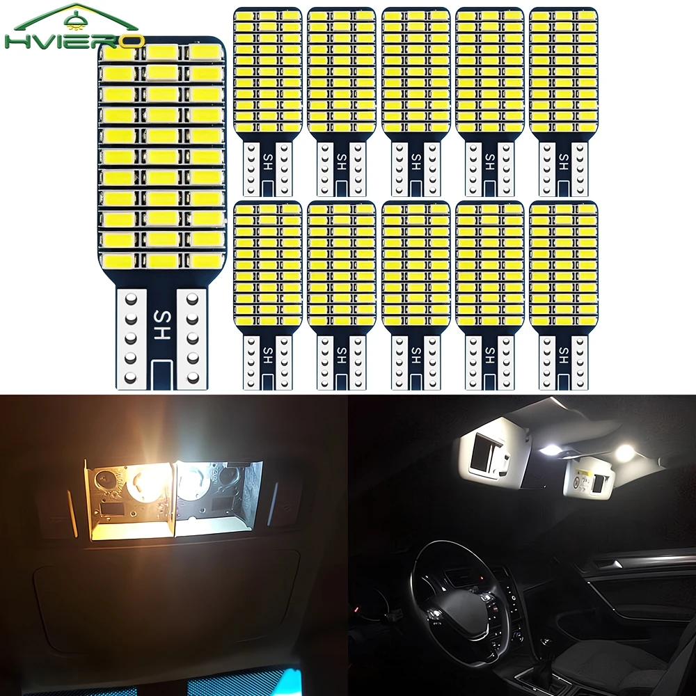 20/50/100pcs Car Auto Canbus Dome Reading Light W5w T10 168 194 Turn Signal License Plate Trunk Bulb White Lamp Interior Lamps