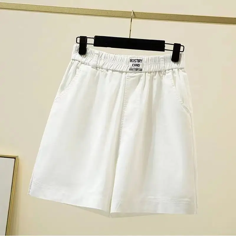 Summer New Loose Fit High Waist Shorts Women Fashion Wide Leg Slimming Casual Versatile Comfortable  Five-point Pants