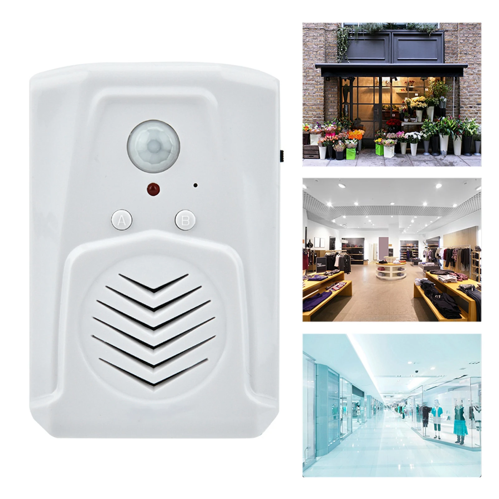 Motion Sensor Doorbell USB/Battery Powered Motion Sensor Alarm MP3 Audio Player Infrared Induction Doorbell