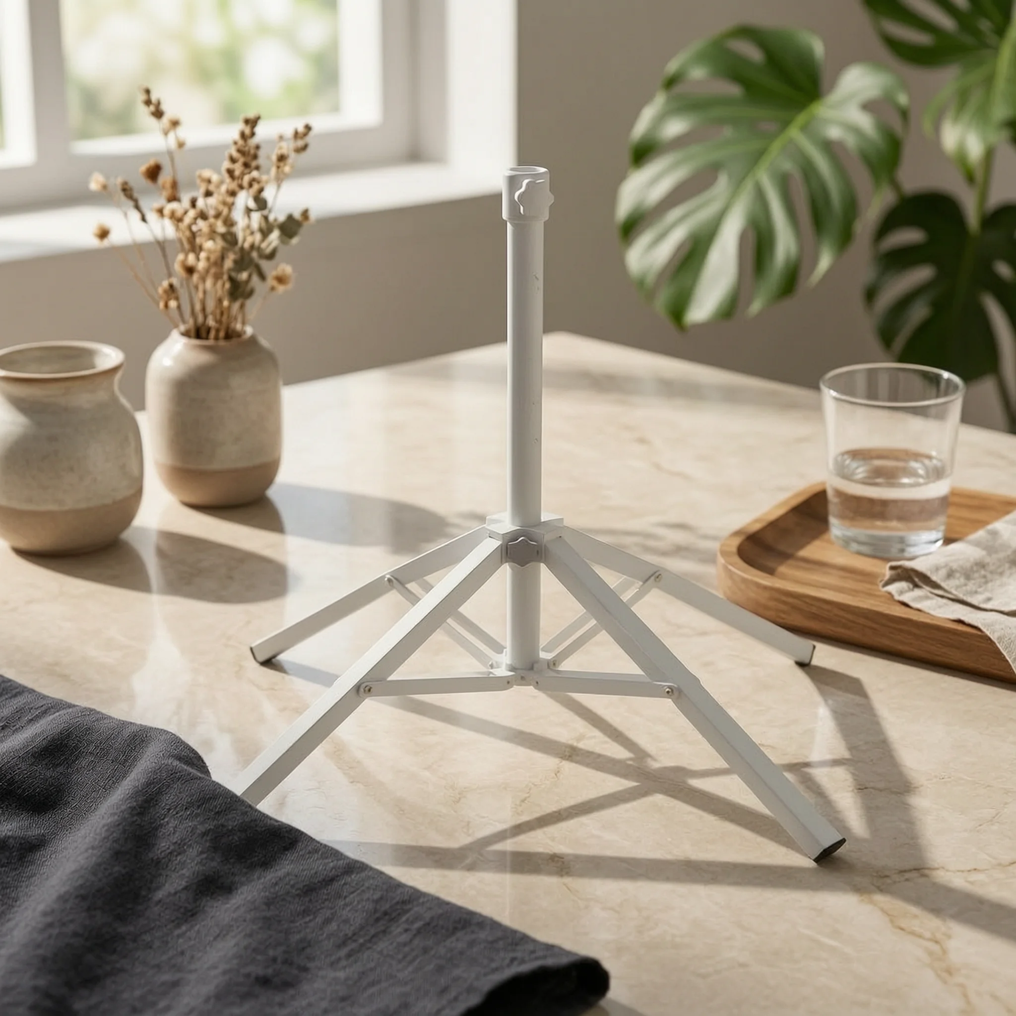 

Water Fill Umbrella Base Foldable Folding Umbrella Base Cross Brace Stand Stable Sunshade Support Weatherproof for Garden
