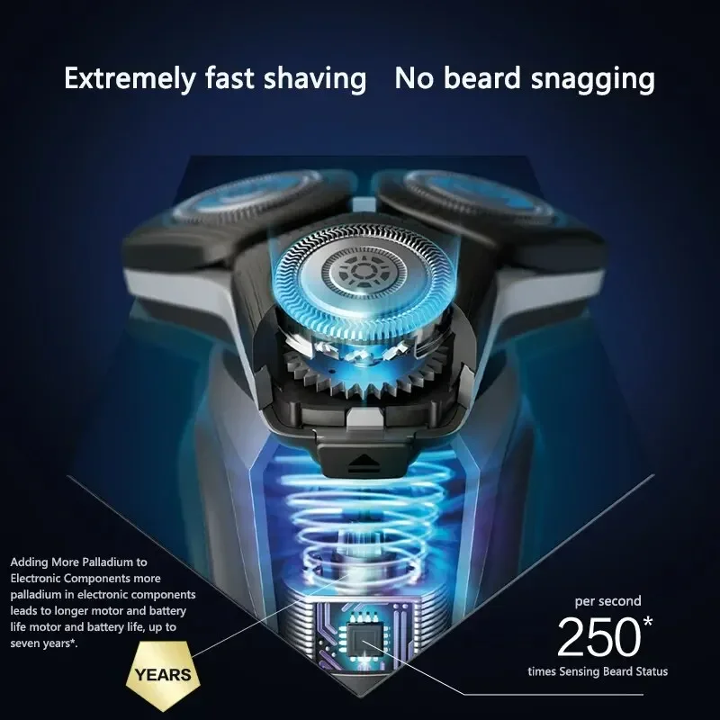 فيليبس ماكينة حلاقة كهربائية S5831/X5001/X5005 الجلد الذكاء العائمة العسل القاطع الحلاقة شفرة فولاذية غير قابلة للصدأ الرجال كامل أداة تهذيب اللحية