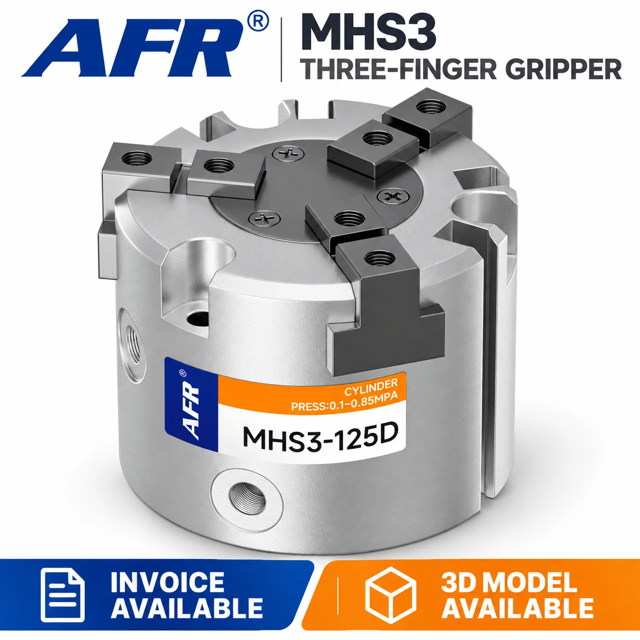 MHS3-32D MHS3-40D MHS3-50D Parallel Jaw Gripper Air Finger Pneumatic Clamping Cylinder Automation Gripper AFR brand