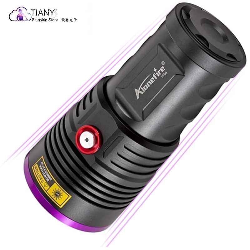 Super power 120W identification jade special strong ultraviolet flashlight household waterproof 4 section 18650 charging