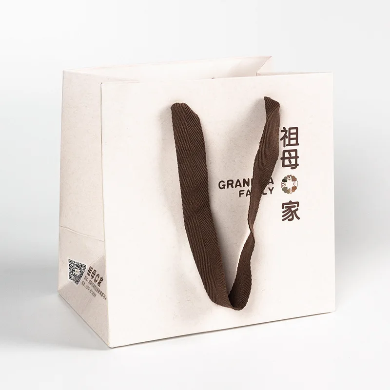 Custom. Handbag Packaging Ivory Board Bag Printed Factory High-Grade Color Advertising Promotional Clothing Handb