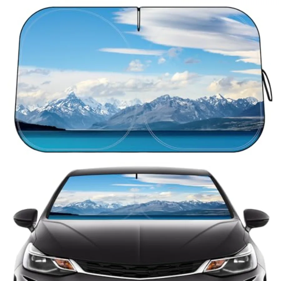 

Windshield Sun Shade - Car Windshield Sun Shade for UV Protection Heat Reduction 2026 Sun Visor for Car Interior 57"x31