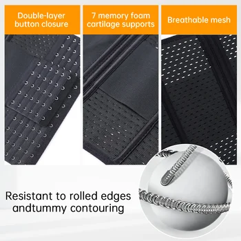 New Adjustable Waist Trainer  Double Belts Neoprene Corset with zipper and  Back Support - Image 5