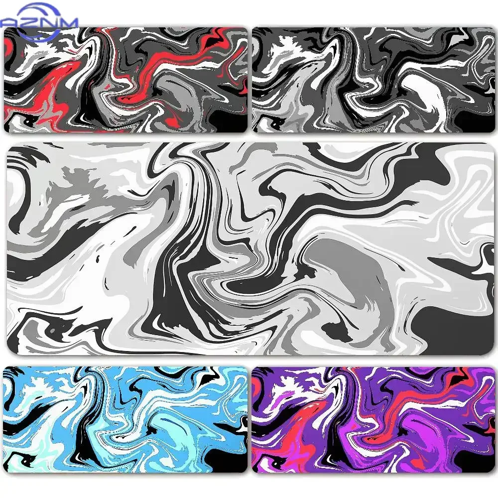 Computer Mouse Pad Strata Liquid Gaming Accessory Mousepad Black White Large Desk Mat Gamer Rubber XXL  Mause Carpet Run
