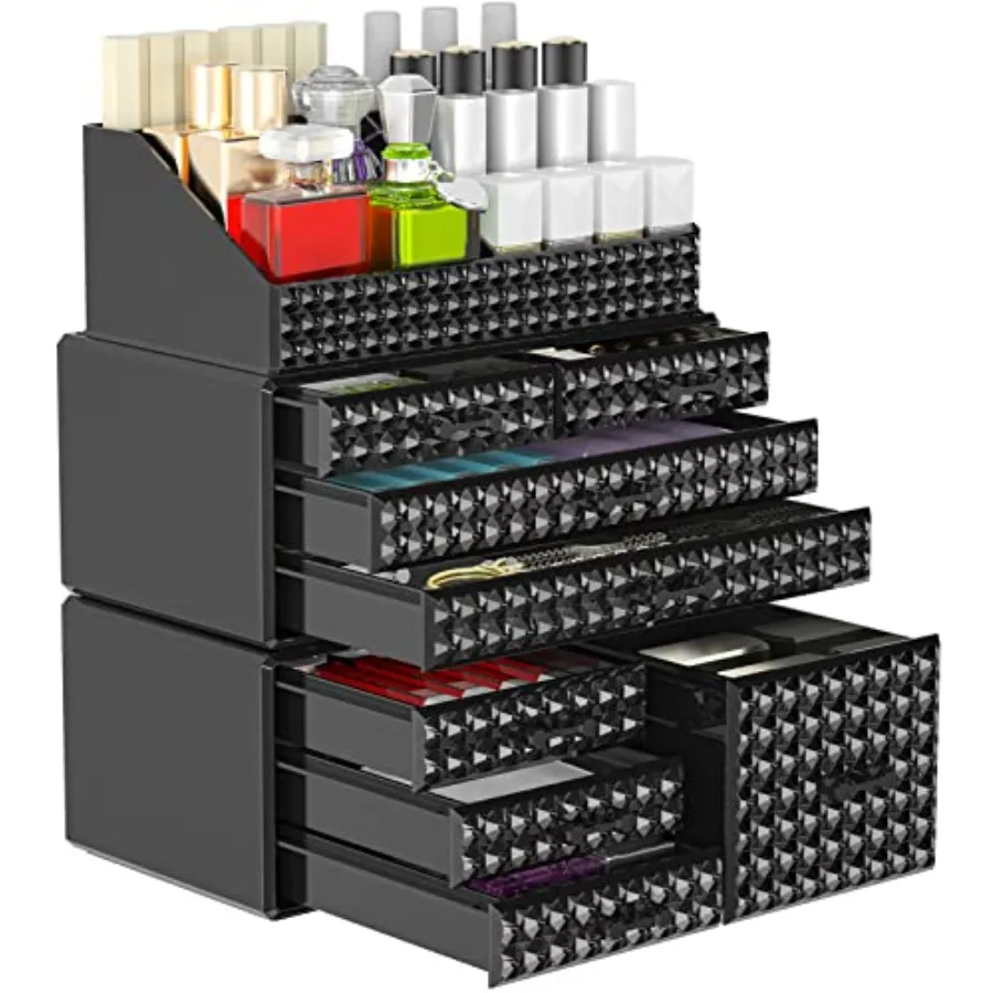 

3 упаковки органайзера для макияжа Stackale [обновленное] акриловая косметика Stora Cas wit 8 Ders парфюмерные органайзеры для старого или пожилого ребенка Дисплей P