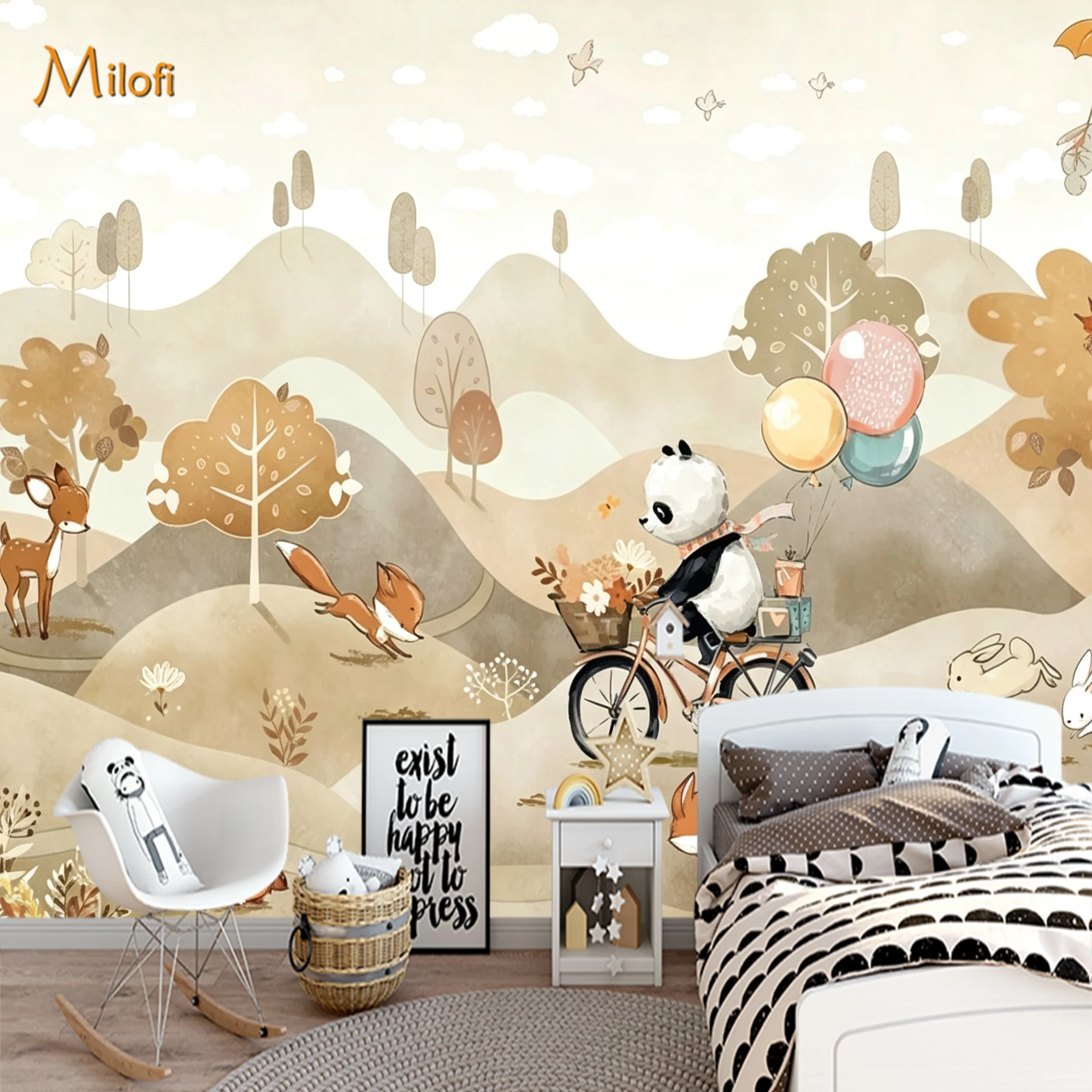 Baby Nursery Water - Custom Size Wall Mural Warm Pastoral