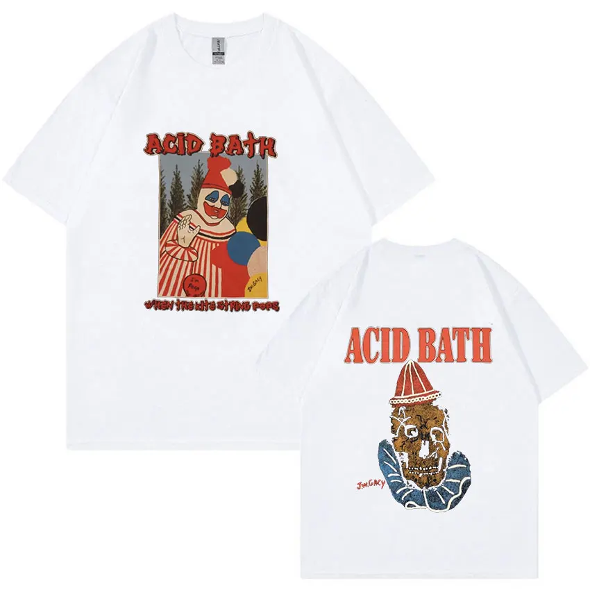 Acid Bath 2023 New T Shirt When The Kite String Pops Graphic T-Shirt Men's Vintage 100% Cotton Oversized Tees Unisex Streetwear