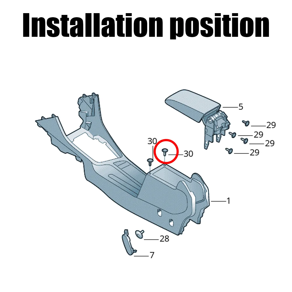 2x Car Center Console Armrest Lower Stop Buffer Cover Limiter Cushion Pad For VW Passat B5 1997 1998 1999 2000 2001 2002 -2005