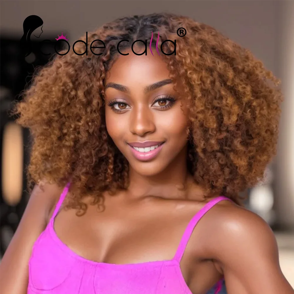 

13x4 Lace Frontal Human Hair Wigs Deep Curly Short Curly Bob Wig for Black Women Brown Blonde Highlight Wig Human Hair Full Wig