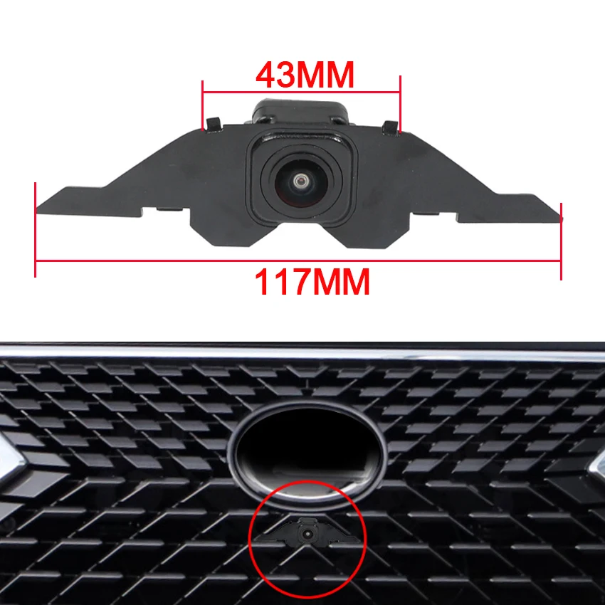 Car Front View Grille Parking Camera For Lexus RX X200t RX300 RX350 RX450h AL20 2015~2020 2021 Night Vision HD AHD 1080P