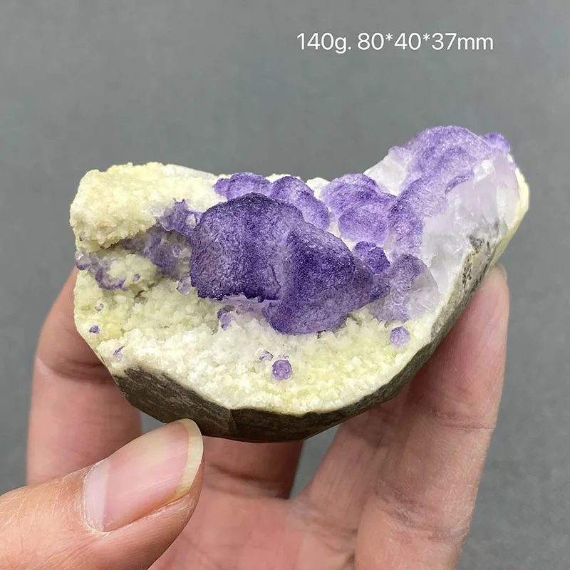 100% Natural  purple stepped fluorite cluster mineral specimens Gem level Stones and crystals