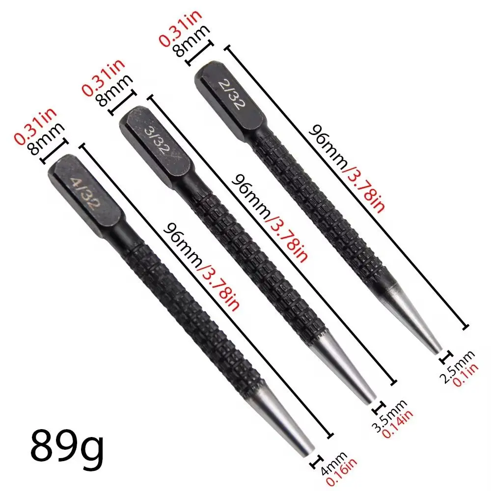 1/3Pcs Universal Center Punch 1.5/2/3mm Alloy Steel Metal Drill Carving Scribing Locator Metal Wood Marking Drilling