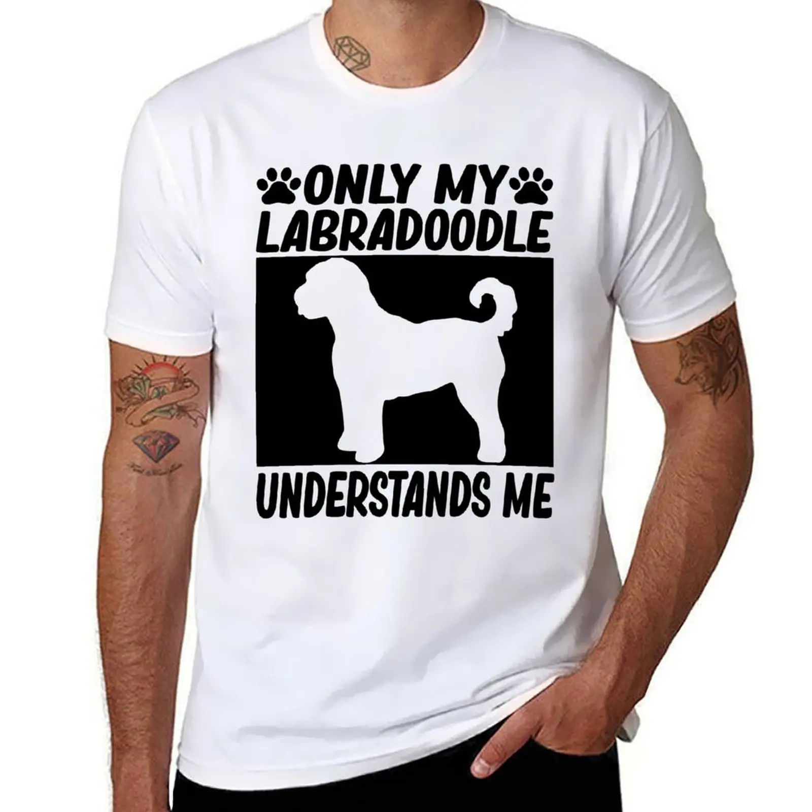 

only my labradoodle understands me funny labradoodle dog lover gift T-Shirt cotton t shirt man man t shirt designer T-Shirt