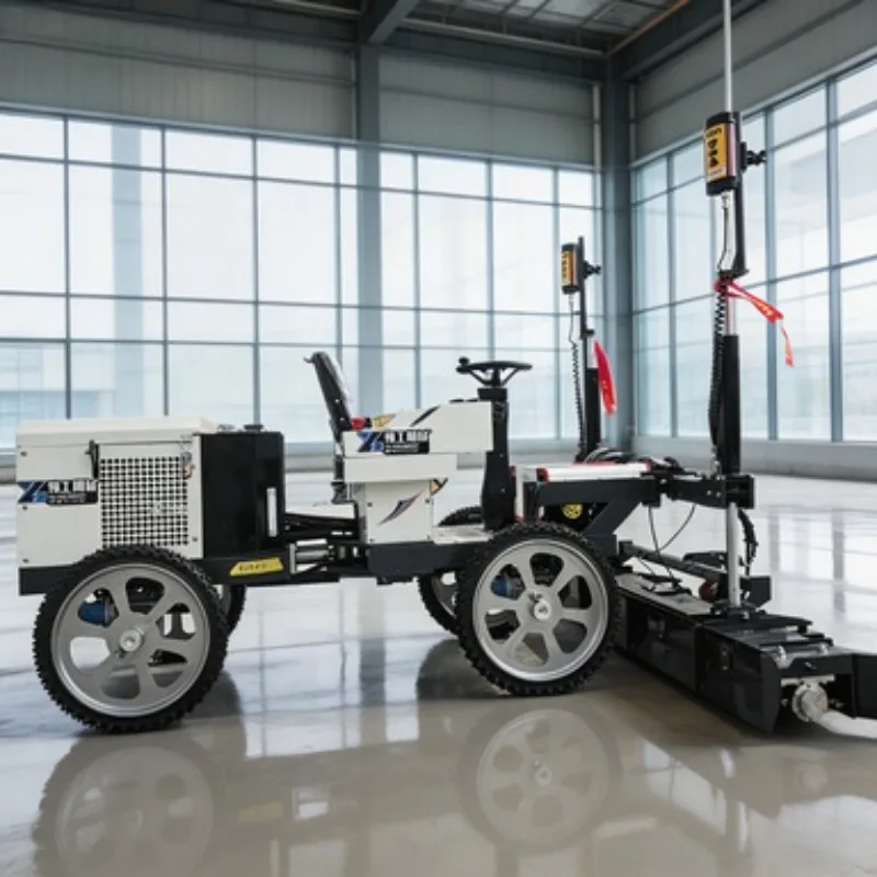 Electric Powered Laser Screed Concrete Floor Paving Equipment Ride On Boom Screed for Airport Runway Construction Use