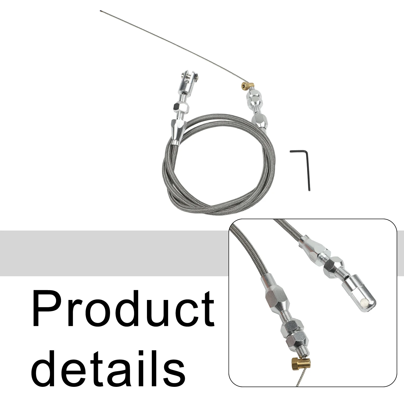 Gas for cable Throttle for cable Kit for braided Throttle More Responsive Stainless Steel For LS1 Engines 4.8/5.3/6.0L High