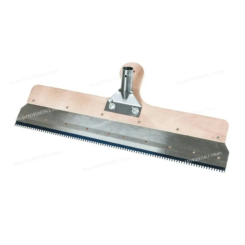 Cement Scraper Self Leveling Tool 22 Inch Gauge Rake with 5mm Teeth Lightweight Stainless Steel for Epoxy Floor Paint