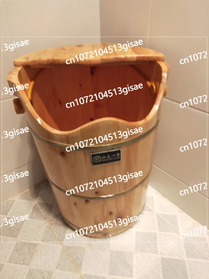 Used for Foot Constant Temperature Sweating, Knee Covered Deep Water Bucket, Foot Bath, and New Heating Fumigation Wooden Bucket