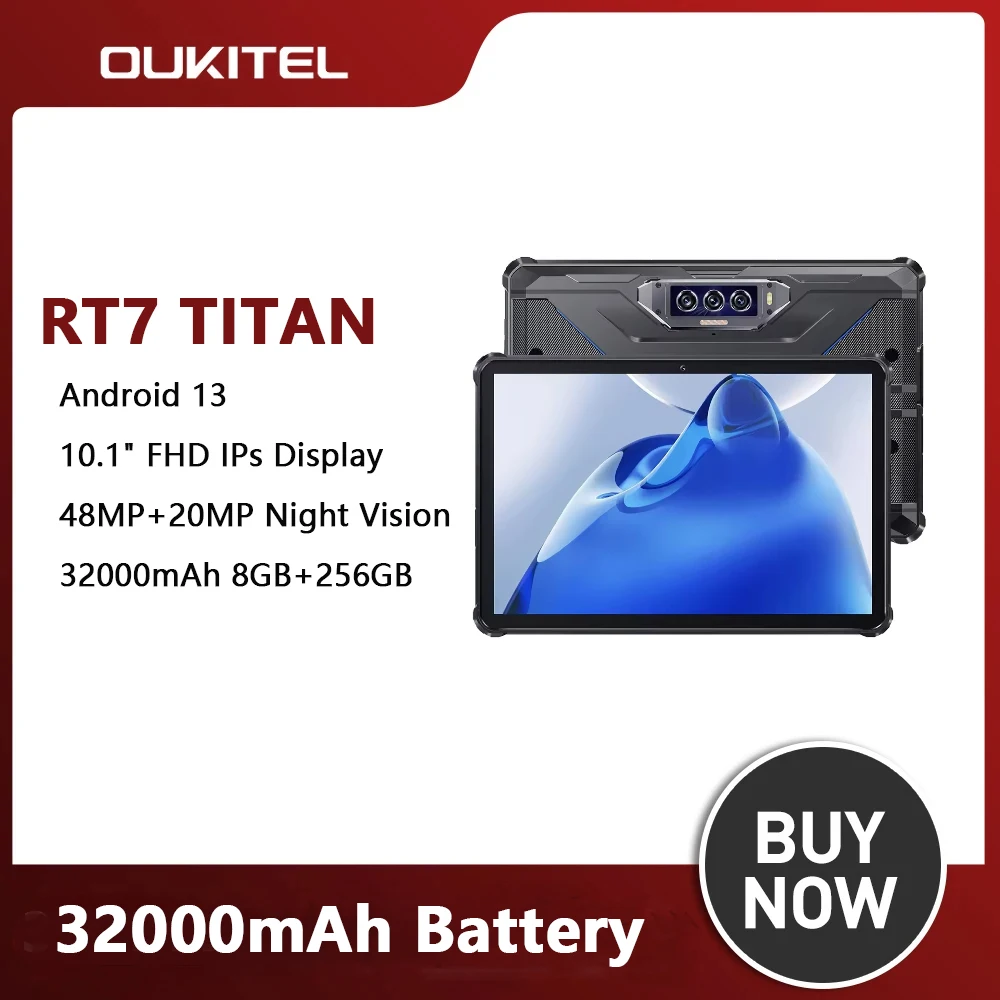 Oukitel RT7 TITAN 4G Rugged Tablet 10.1