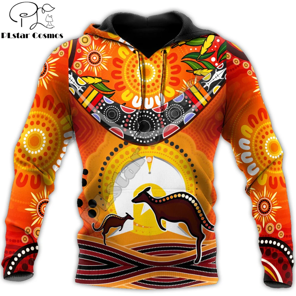 

Aboriginal Indigenous Australia Kangaroo 3D Printed Mens zip hoodies Autumn Unisex pullover Casual Jacket Tracksuits TDD33