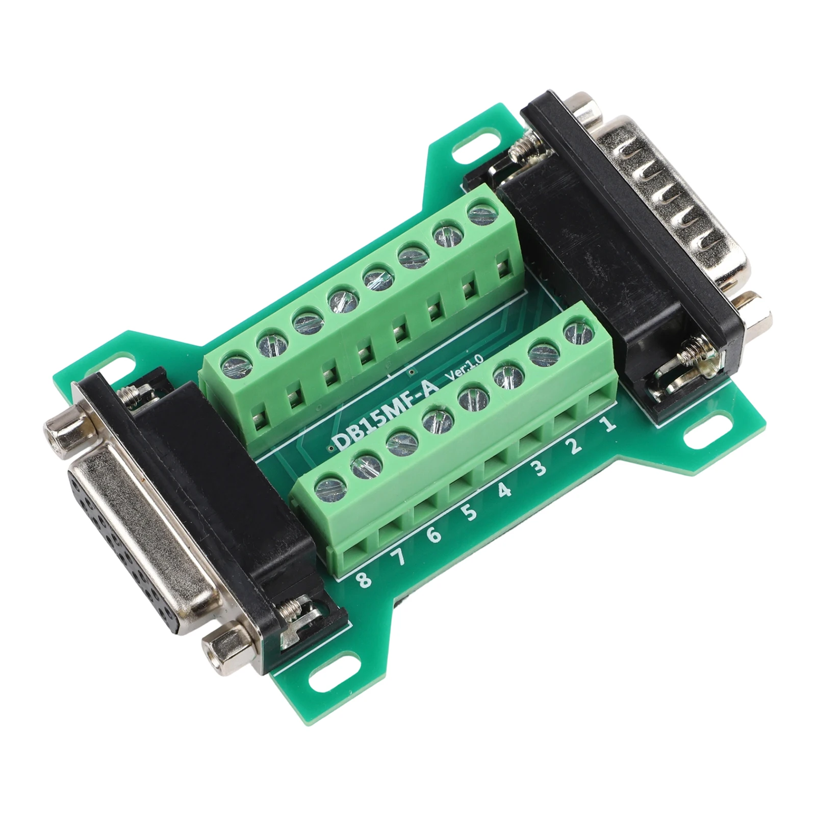 

Как показано на изображении, клеммная колодка DB15, эффективный инструмент для монтажа проводки, конструкция с двумя концами (мужской-женский), двусторонняя конструкция.