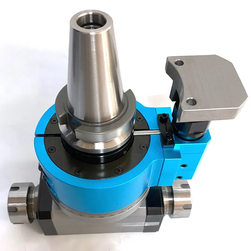 CNC Horizontal Milling Head 90 Degree Side Output Double BT40 BT50 AG90 ER16X2-120 Machine Tool Milling Head