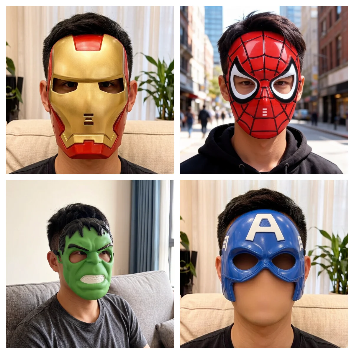 Spider Movie Mask Cloak Cosplay Movie Blue Beige 1024 Light Outdoor Daily Festival Comfortable Lightweight Accessory