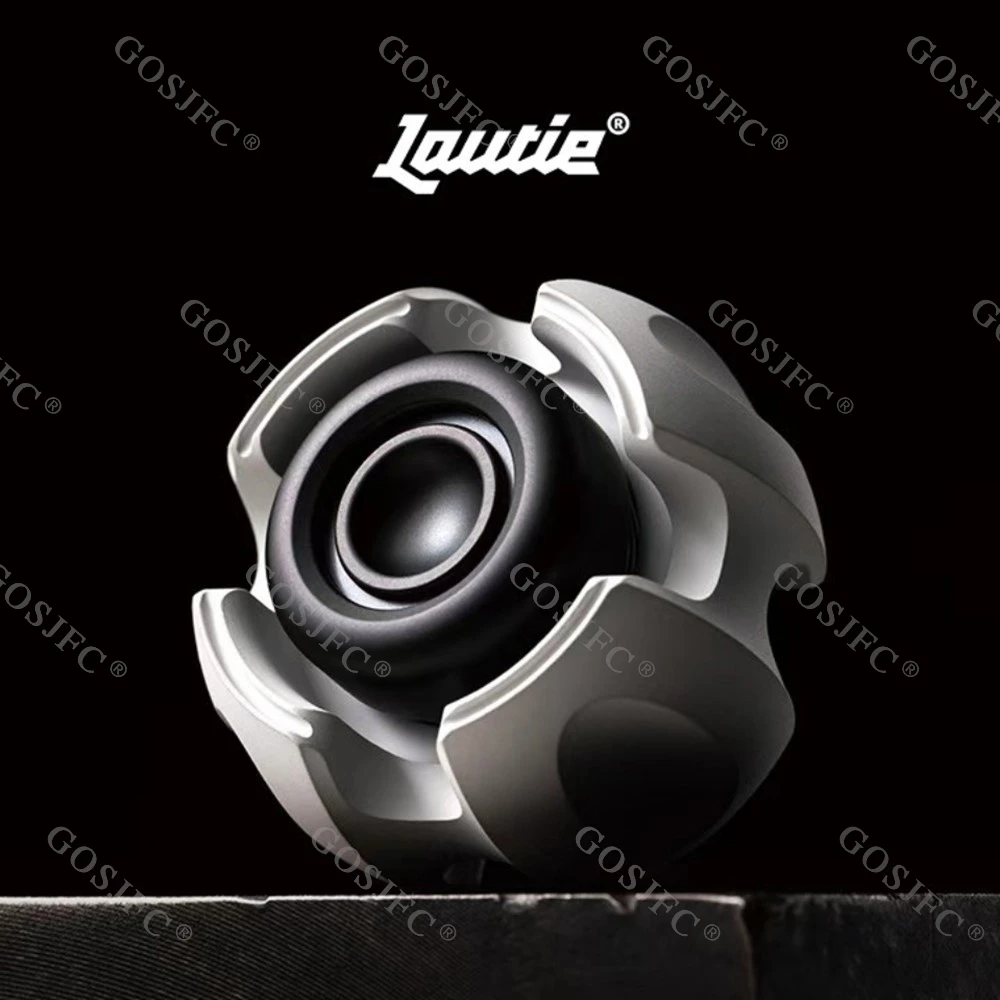 LAUTIE EDC 클래식 화이트 Noiz-C 피젯 스피너 알루미늄 스테인리스 스틸 링 스피너 사무실 책상 불안 완화 장치