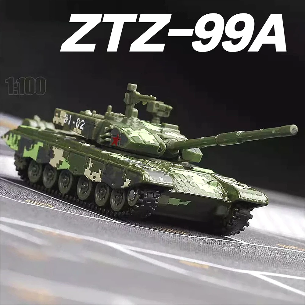 1:100 ZTZ-99A Main Battle Tank Model Toy Detachable Components Slide Forward Alloy Diecast Military Models Holiday Celebrations