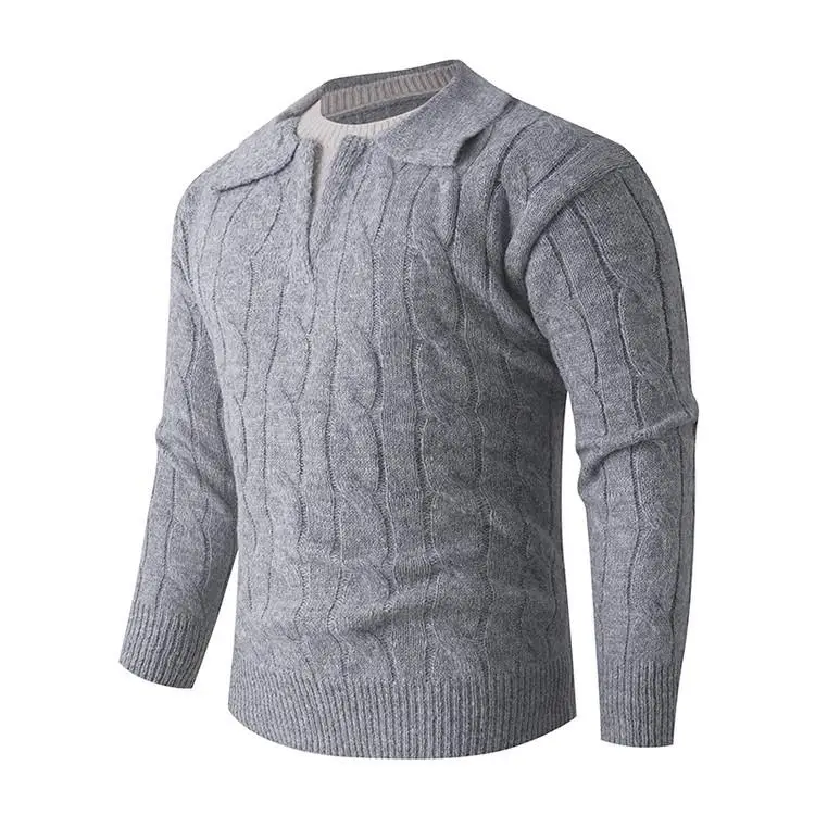 

Men's Long Sve Knitted Sweater Netie Twist Street Sle Base irt Fake Two-Piece Warmth Inner Wear Casual Daily Clothes