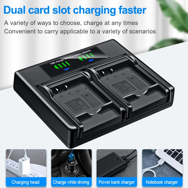 HQIX for Fujifilm X-02 XQ2 X-01 XQ1 Camera NP-48 Battery Dual charger