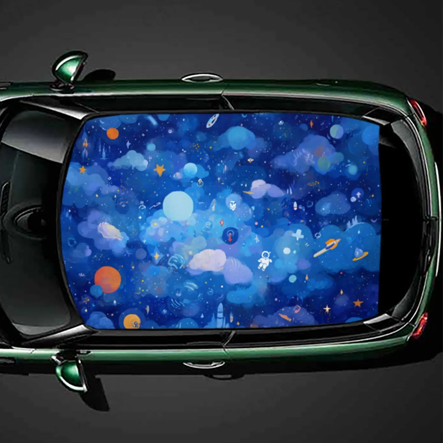 

Imaginative Science Astronaut Car Roof Sticker PVC Self Waterproof stick , Striking Auto Exterior Accessories Decoration Protect