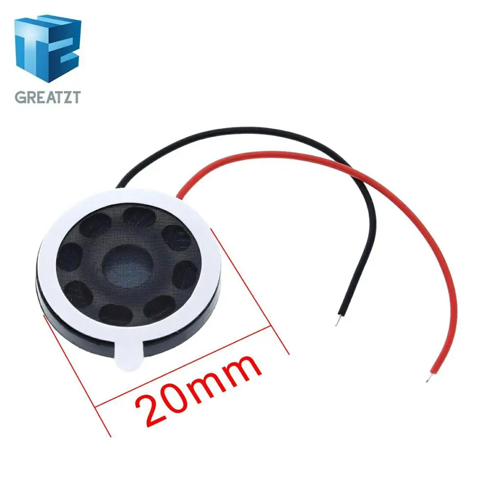 GREATZT Round 8 Ohm 1W Speaker 8ohm 20mm Loud Speakers Mobile Phone Small Loudspeaker Audio