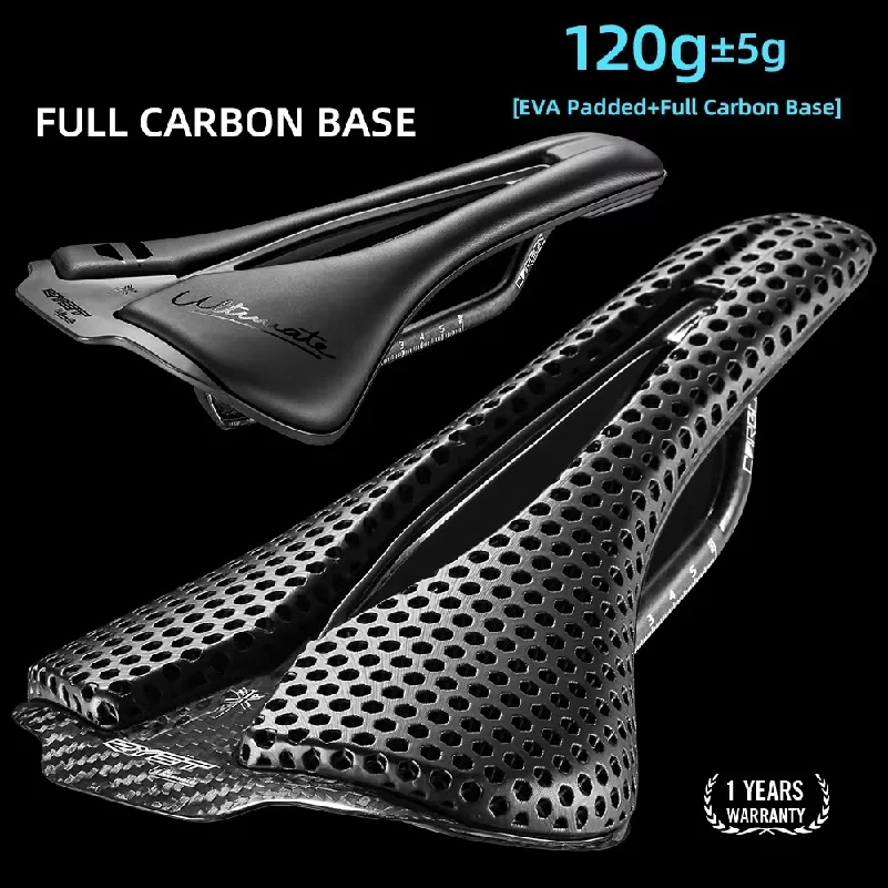 3D Printed Bicycle Saddle 120g Carbon Cushion 250x140mm Bike Seating for MTB Gravel Road Bike Seat Cycling Accessories
