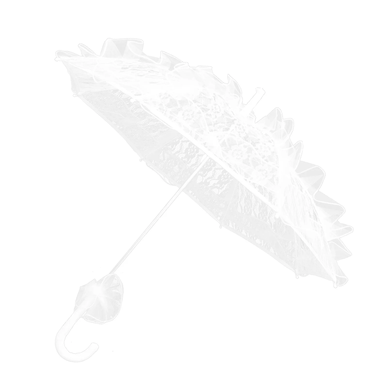 1 قطعة مظلة الزفاف الدانتيل المظلة سبائك الألومنيوم الإطار الزفاف صور الدعامة مرحلة الأداء الدعامة مقبض مريح