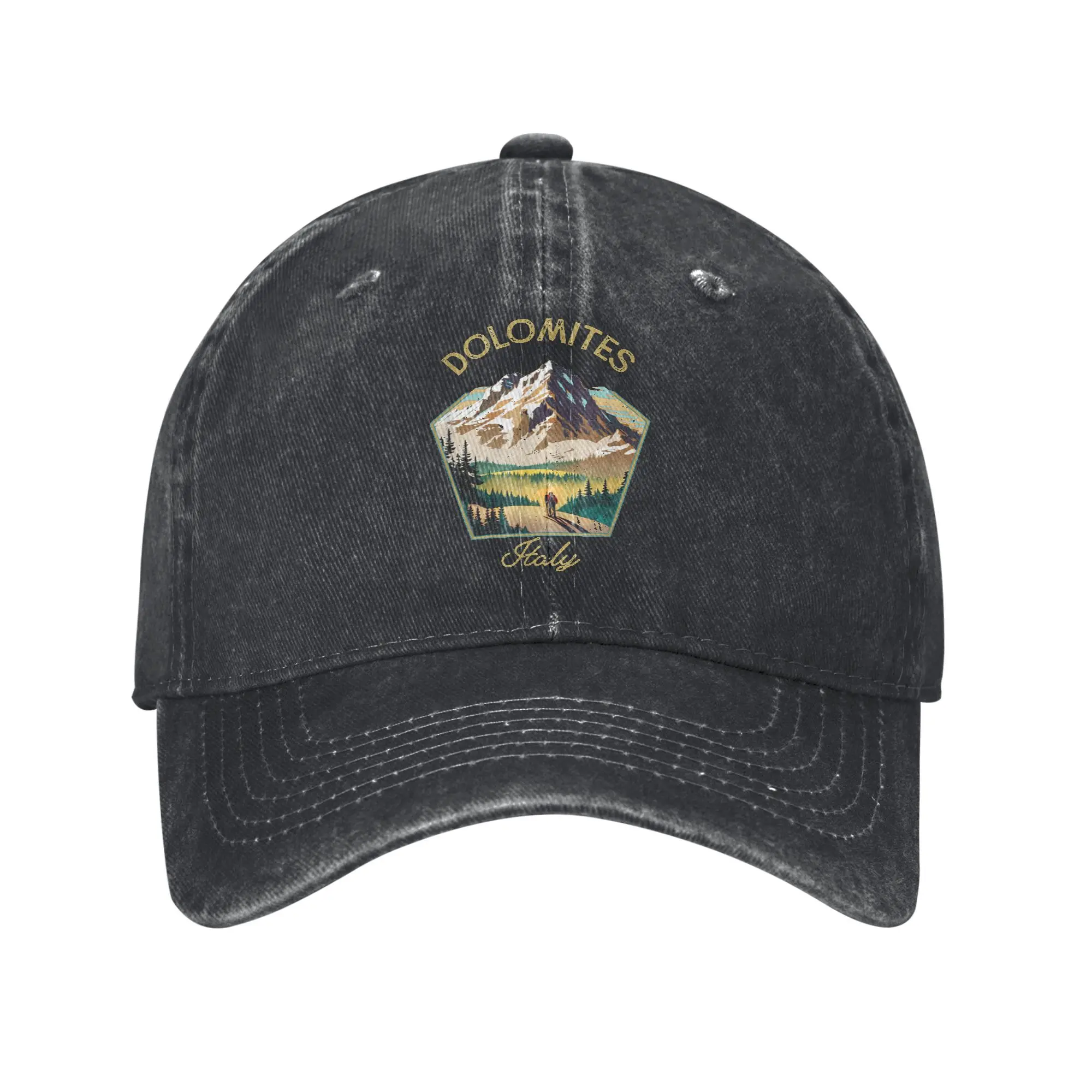 Dolomitas Italia montañas gorra de béisbol Retro desgastado algodón escalada senderismo sombreros Unisex al aire libre ajustable ajuste sombreros gorra