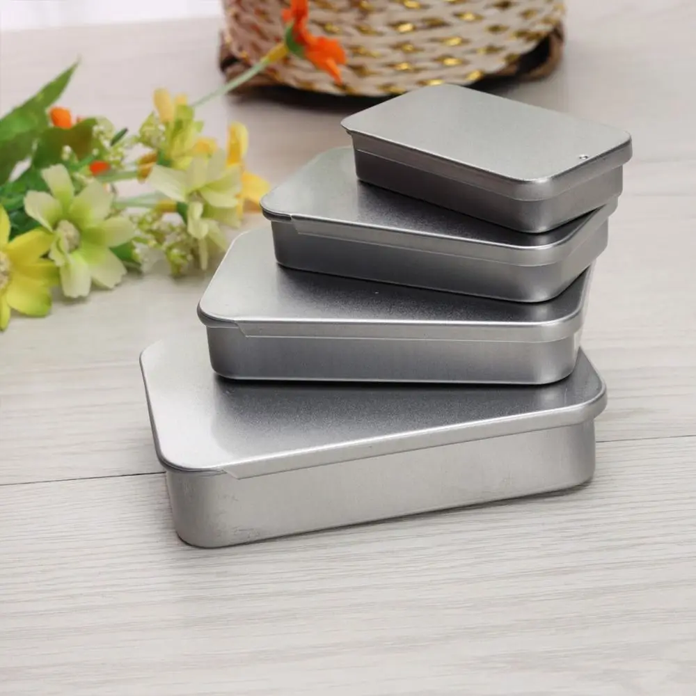 Mini Tin Plate Storage Box Push-pull Rust proof Candy Packaging Multi Size Dust-proof Iron Box Travel