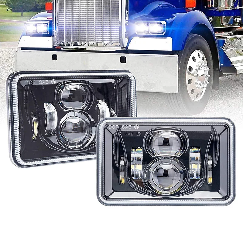 DOT 4x6 inch led headlights for 1997-2009 Chevrolet T6500 Accessores Lights for 1983-1986 Chevy K10 C10 K20 C20 Suburban Parts