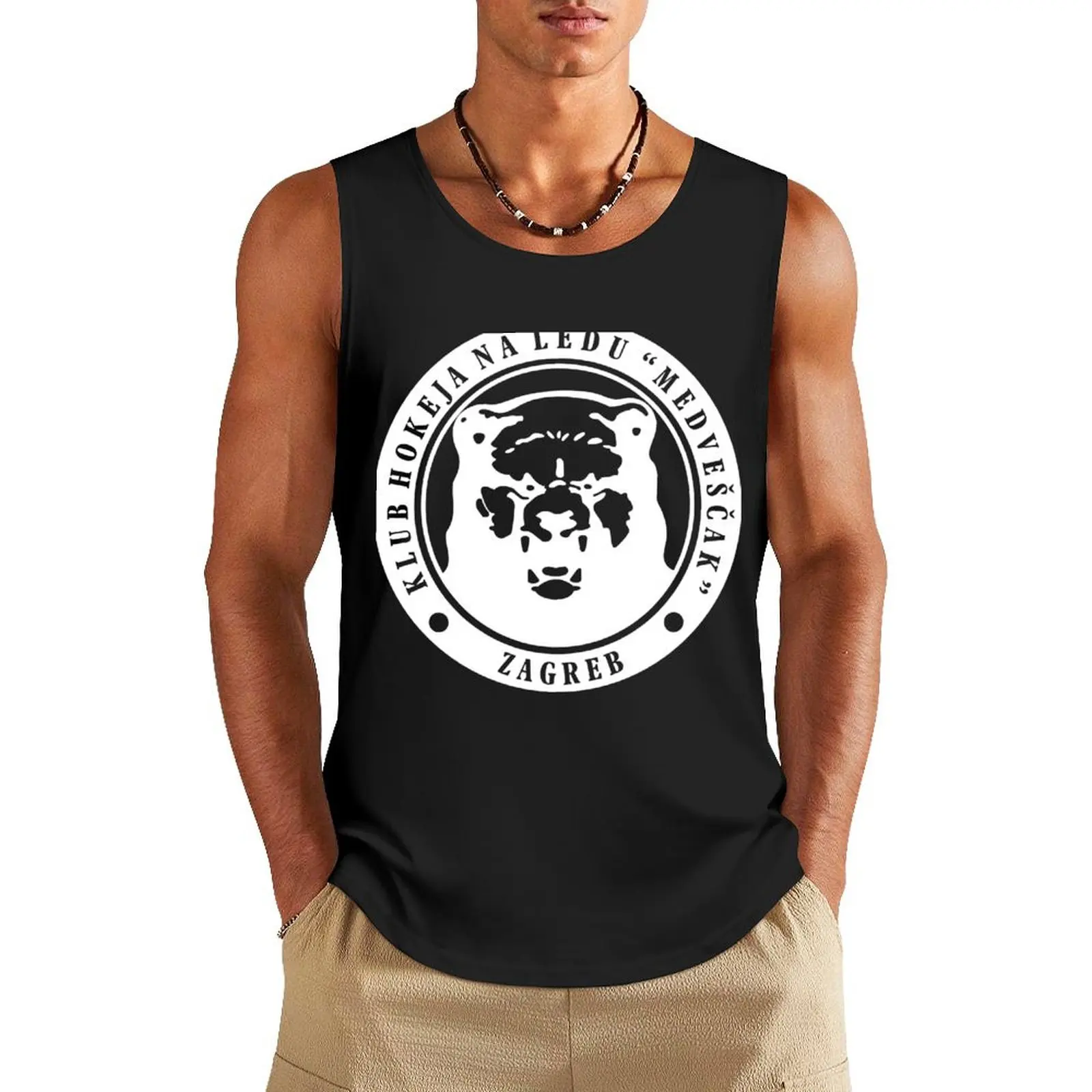 

KHL Medveak Zagreb Classic Tank Top men clothing gym shirt men mens designer clothes