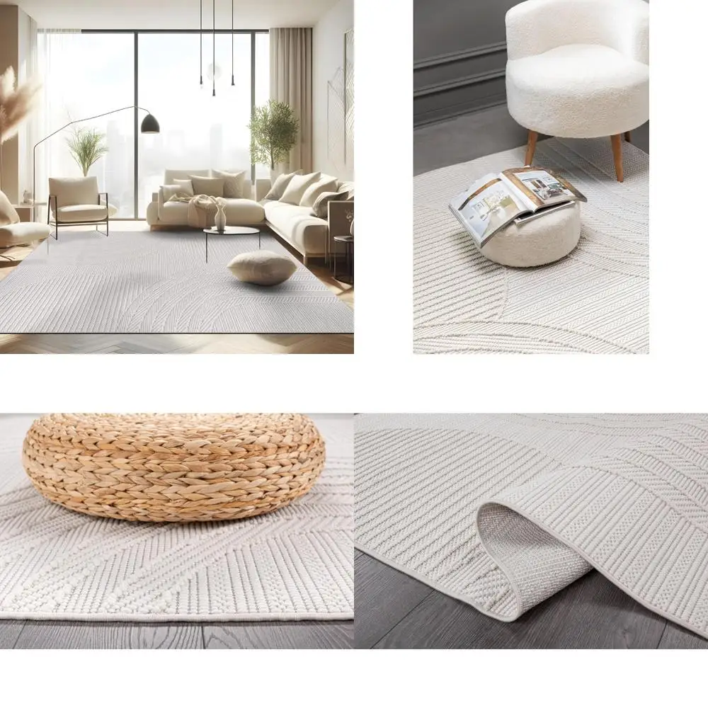 Modern Luxury Geometric Arch Design 8x10 Area Rug - Soft, Stain Resistant, and Easy to Clean