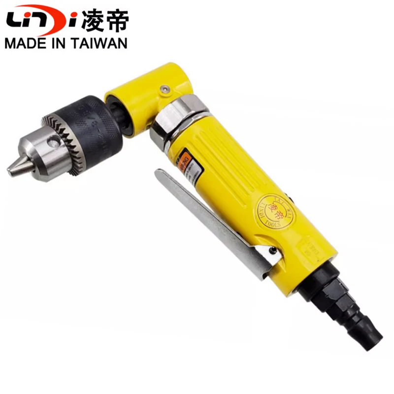 

Lingdi AT-4034 Elbow Air Drill Angle Pneumatic Angle Drill 10MM Clamp Right Angle Drill L-shaped Air Drill