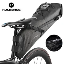 ROCKBROS Bike  Waterproof Reflective 10L Large Capacity Saddle Bag Cycling Foldable Tail Rear Bag MTB Road Trunk Bicycle Bag