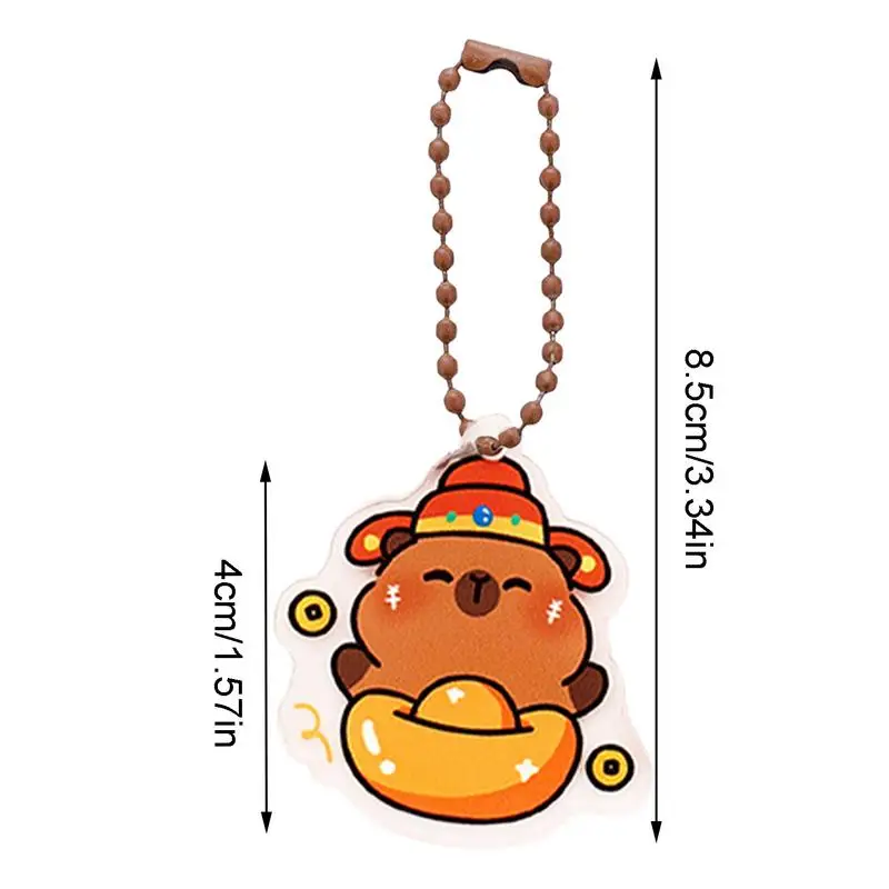 Capybara 가방 매력 Capybara 키체인 펜던트, 귀여운 키체인 배낭 장식, 다기능 배낭 홈 장식