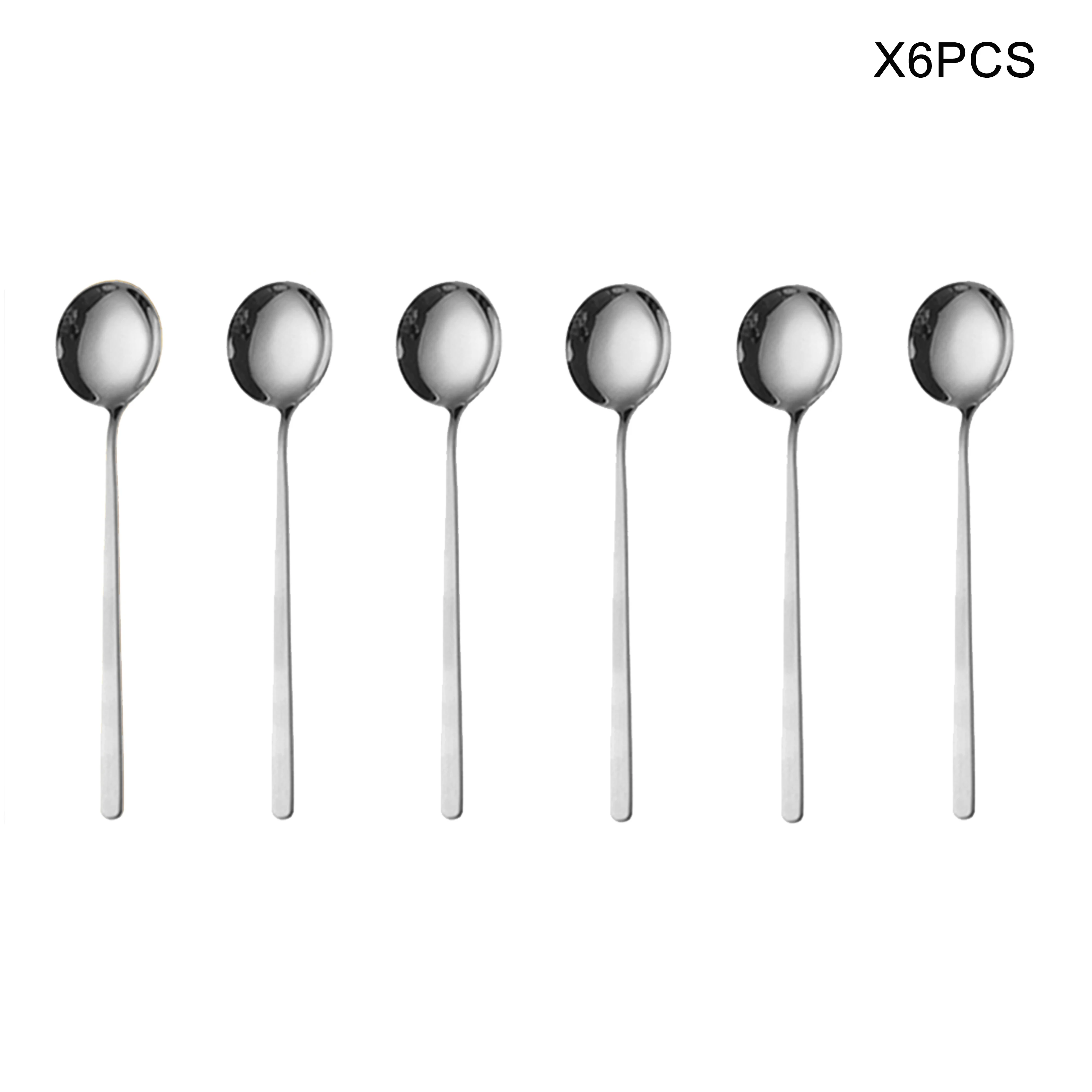 Wholesale 15cm Stirring Spoon Golden Silvery Rose Gold Tea Cake Ice Cream reusable Stainless Steel 304 Coffee Spoon Mixing Spoon