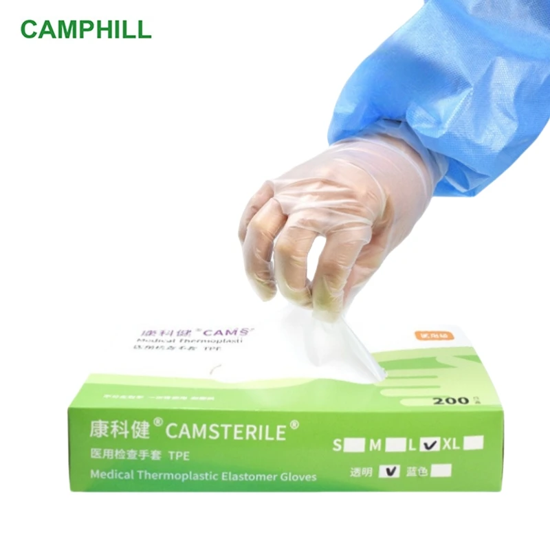 9-inch Disposable Thickened TPE Gloves Aquaculture, Food Processing, Laboratory Inspection Good Barrier Performance Gloves