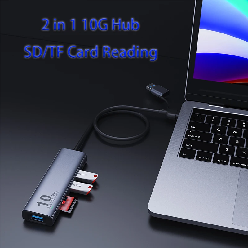 Game USB Hub Multi-function SD/TF Card Reading USB-c converter Plug and Play Expansion Desktop Computer Laptop Splitter Adapter