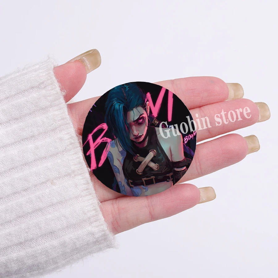 58mm Hot  Arcane Jinx Soft Button Pins Runaway Loli Brooch Badge Bag Accessories Gamer Collect Friends Gifts