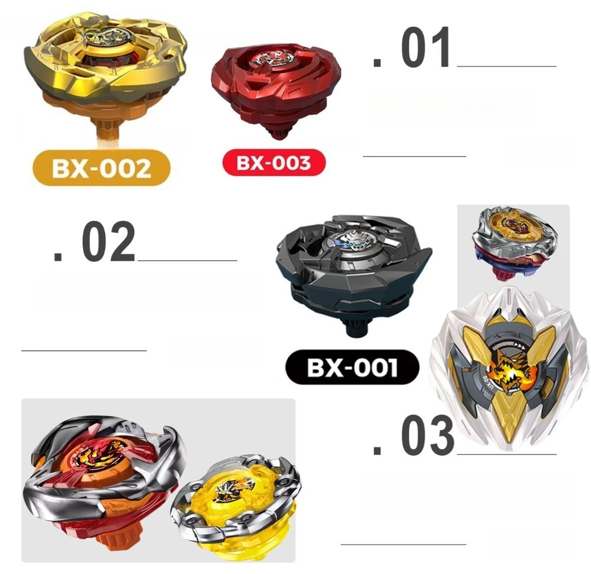 BX01.BX02-UX01.UX02-CX01.CX02 쿨한 폭발 생성 싱글 자이로 전투 자이로 창의적이고 신기한 신비한 장난감